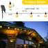 33 100 8 Solar String Lights Outdoor with Remote Waterproof Feet LED Solar Patio Lights USB Rechargeable Light Modes