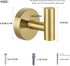 Homagic 16pcs Closet Gold BathTowel Hooks Robe Coat Bathroom Wall Hook Stainless Steel Heavy Duty Door Hanger Towel