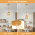 Boho Rattan Pendant Light Kitchen Island,Farmhouse Chandeliers Adjustable Height Hanging lamp for Dining Room,Small