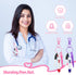 Sabary Mini Highlighter Nurse Pen Pack Set, Pink and Purple Tip Highlighter, 2 Permanent Marker and 2 Ball Pen