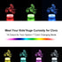 xiyumygs 3D Motorcycle Night Light, LED Illusion Lamp with Color Changing Base, Motocross Dirt Bike Desk Lamp, Room