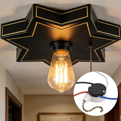 Topbuti 2 ZE-208s E89885 3 4 4 Pcs Ceiling Fan Switch Zing Ear Speed Wire Pull Chain Switch Fan Light Switches