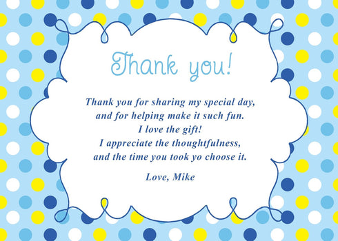 Pink The Cat 30 Thank You Cards Notes Blue Yellow Baby Shower Girl Birthday Personalized
