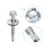 uxcell #12 x 1-1/2" Self Drilling Screws with Rubber Washer - 100pcs Zinc Plated Steel Roofing Screws