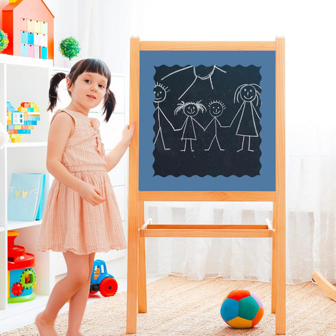 Whaline 65.6ft Blue Bulletin Board Borders, 4 Rolls Blue Series Die-Cut Board Trim for School Classroom
