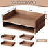 Yeaqee 4 Pcs Stackable Paper Tray, Desktop Letter Size Wood Desk Organizer for Office
