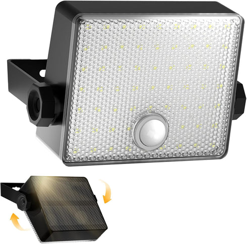 2200mAh Solar Motion Sensor Outdoor Lights with Auto Head-up, LED Solar Security