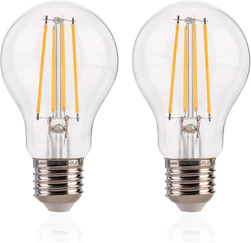 FLSNT Dusk to Dawn Outdoor Sensor A19 LED Edison Bulbs 2 Pack, 7W (60W Eqv.), 800LM, Vintage Filament