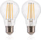 FLSNT Dusk to Dawn Outdoor Sensor A19 LED Edison Bulbs 2 Pack, 7W (60W Eqv.), 800LM, Vintage Filament