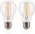 FLSNT Dusk to Dawn Outdoor Sensor A19 LED Edison Bulbs 2 Pack, 7W (60W Eqv.), 800LM, Vintage Filament