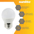 6 Pack Sunlite G16 LED Dimmable Decorative Globe Vanity Light Bulbs, Frosted, 7W (60W Equivalent), 4000K Cool White