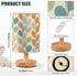 Aslsiy 70s (2) Bedside Table Lamp Pastel Color Retro Floral Kids Nightstand Lamp Night Light Fabric Shade for Bedroom