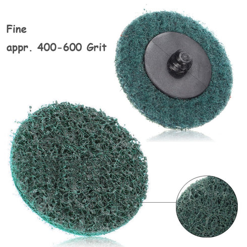 Yakamoz 15pcs 2 Inch Roll Lock Surface Conditioning Sanding Disc with Roll Lock Disc Pad Holder, Quick Change R-Type