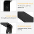 6PCS 4"2"(10050mm) 42lb, LSK L Bracket, Shelf Support Corner Bracket for Wooden Board, Max Load : Black