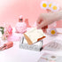 Fuutreo 2 Pcs Bling Aluminum Business Card Holder, AB Color Rhinestone Display Stand for Desk, Business Accessories