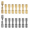 16 Sets Brass Bracket Bolt Fasteners, Stainless Steel Knife Handle Pins, Knife Making Supplies