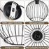 E26 Bulb), Black Ball Modern Industrial Chandelier DIY Metal Cage Pendant Light Fixture, Base (No Assembly Required