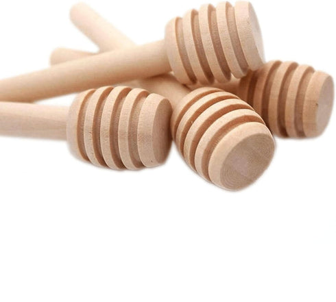 Perfect Stix Wooden Honey Dipper, 6 Inches, Set of 3, Honey Stirrer