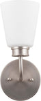 Linea di Liara Annata Brushed Nickel Wall Sconce Wall Lighting Fixture Frosted