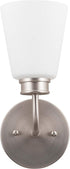 Linea di Liara Annata Brushed Nickel Wall Sconce Wall Lighting Fixture Frosted