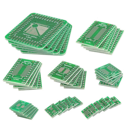 40pcs PCB Proto Boards SMD to DIP Adapter Plate Converter for TQFP (32 44 48 64 84 100) SOP SSOP TSSOP