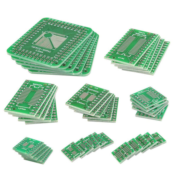 40pcs PCB Proto Boards SMD to DIP Adapter Plate Converter for TQFP (32 44 48 64 84 100) SOP SSOP TSSOP