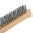 MAXMAN 12 Inch Stainless Steel Wire Scratch Brush, Heavy Duty Wire Brushes with Wooden Handle, 2 Pieces for Cleaning