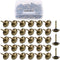 Hilitchi 200-Pieces 7/16''(11mm) Antique Brass Tacks Bronze Nail Pins Upholstery Nail Tacks Assortment Kit