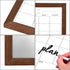 TORASO Dry Erase Monthly Calendar Board, Magnetic Whiteboard for Wall, Solid Wood Walnut Brown Frame, 10.5"x 14.5"