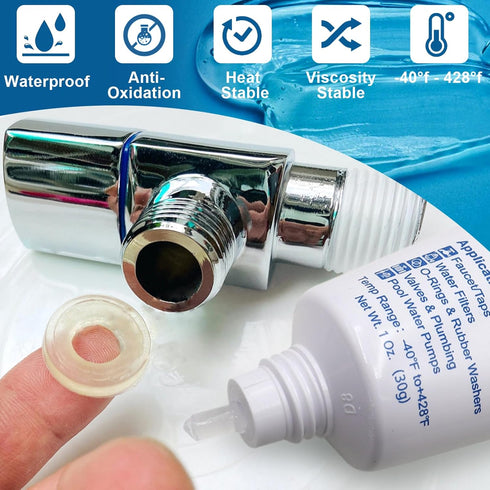 Lubricant,1 oz 3-Pack ZDBB Plumbers O Rings Silicon Grease Tube for Pool Lube Pumps & Filters Rubber Seals Faucet Valve