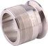 DERNORD 2'' Tri Clamp Adapter to 2 Inch MNPT Thread Ferrule Sanitary Pipe Fitting