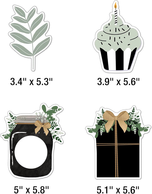 Carson Dellosa 62-Piece Farmhouse Classroom Birthday Calendar Bulletin Board Set with Happy Birthday Banner and Cutouts