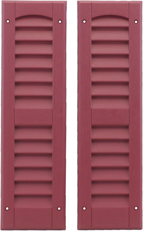 Shed Windows and More Louvered Shed Shutter or Playhouse Shutters Maroon 6"