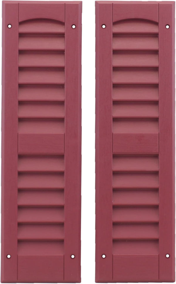 Shed Windows and More Louvered Shed Shutter or Playhouse Shutters Maroon 6"