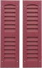 Shed Windows and More Louvered Shed Shutter or Playhouse Shutters Maroon 6"