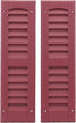 Shed Windows and More Louvered Shed Shutter or Playhouse Shutters Maroon 6"