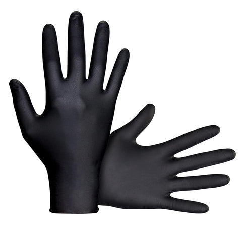 Raven SAS66518 Large Black Nitrile Gloves, 7 Mil, Powder Free Examination Safety