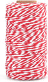 jijAcraft Red and White Twine String, 328 Feet Christmas Bakers Twine for DIY Crafts