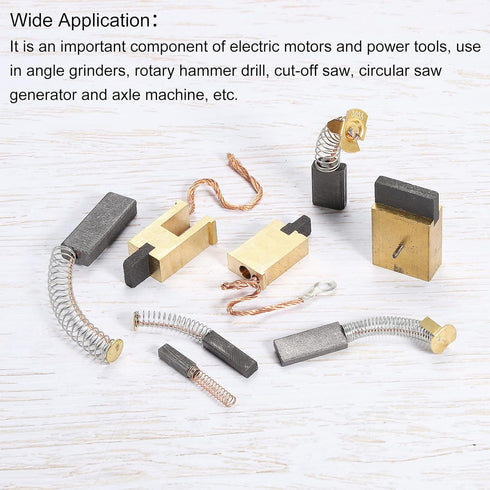 PATIKIL Carbon Brushes 0.6x0.2x0.2 Inch for Electric Motors, 4 Pack, Power Tool Angle Grinder Table Saw Repair