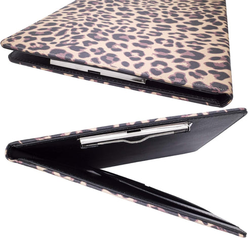 Portfolio Clipboard with Storage, Leather Binder Nursing Clipboard Padfolio for Women, Cute Foldable Office Supplies