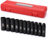 MIXPOWER 11-Piece 1/2-Inch Drive Deep Impact Socket Set, CR-V, Metric, 6 Point,