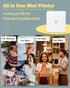 Phomemo Mini Sticker Printer - Mini Printer Sticker Maker Machine M02, Portable Thermal Inkless Label Maker, White