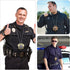 Thinp Badge Holder, Security Badge Holder Security Guard Cowhide Universal Holders Belt Clip,Metal Clip and Chain