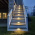 DenicMic 16 Pack 4000K Solar Deck Lights Outdoor Waterproof Warm White LED for Step Fence Patio Yard Stair Balcony