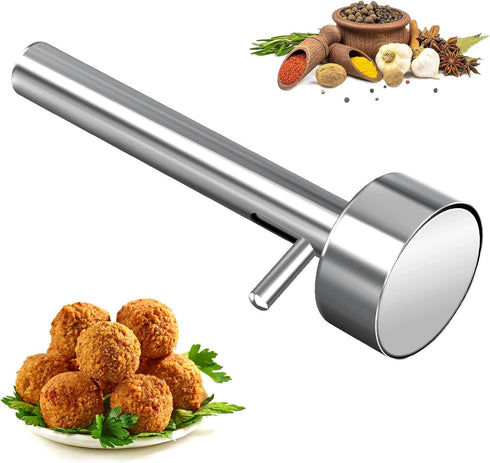 Seqiuay Falafel Scoop Maker, Stainless Steel Falafel Press Mold, Easy to Use and