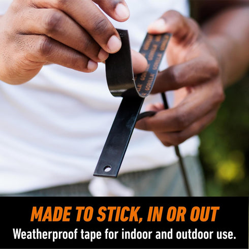 Gorilla Heavy Duty Double Sided Mounting Tape, Black, 1" x 120" (Pack of 1), Weatherproof for Indoor/Outdoor