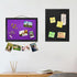 Purple Bulletin Boards Cork Board with Felt, 15"x11" Small Display Pin Board for Walls and Photos