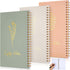 Lewtemi 3 Pieces Left Handed Notebook 8 x 5 Inch, Lefty Spiral Notebooks Wire Bound Paper, 50 Sheets/100 Pages for
