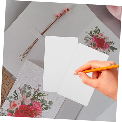 5sets 200pcs*5 DOITOOL Blank White Note Cards Index Cards White Blank Flashcards Memo Scratch Paper Study Memo