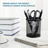 QYH Mesh Pen Cup Metal Pencil Holder for Desk 6 Packs Black Pen Organizer Office 3.54x3.93 Inch by QYH